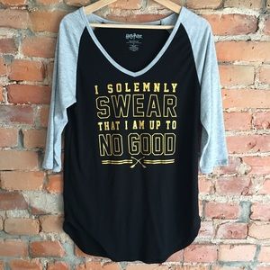 Harry Potter EUC raglan tee shirt